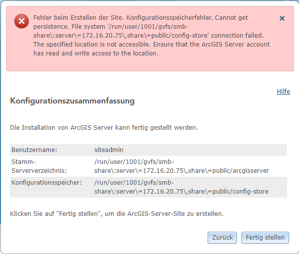 Screenshot of Error